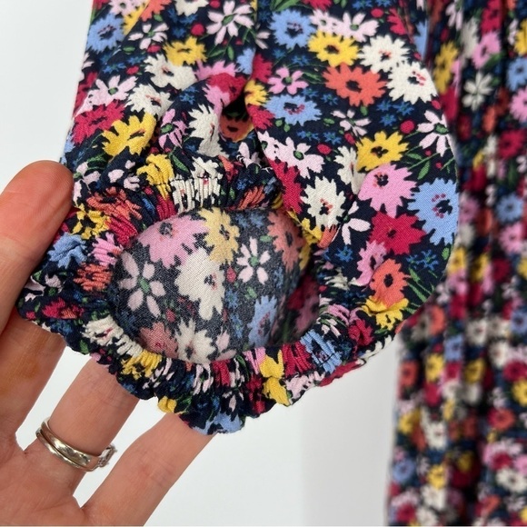 Gap Maternity Floral Henley Puff Sleeve Midi Dress - Picture 6 of 12